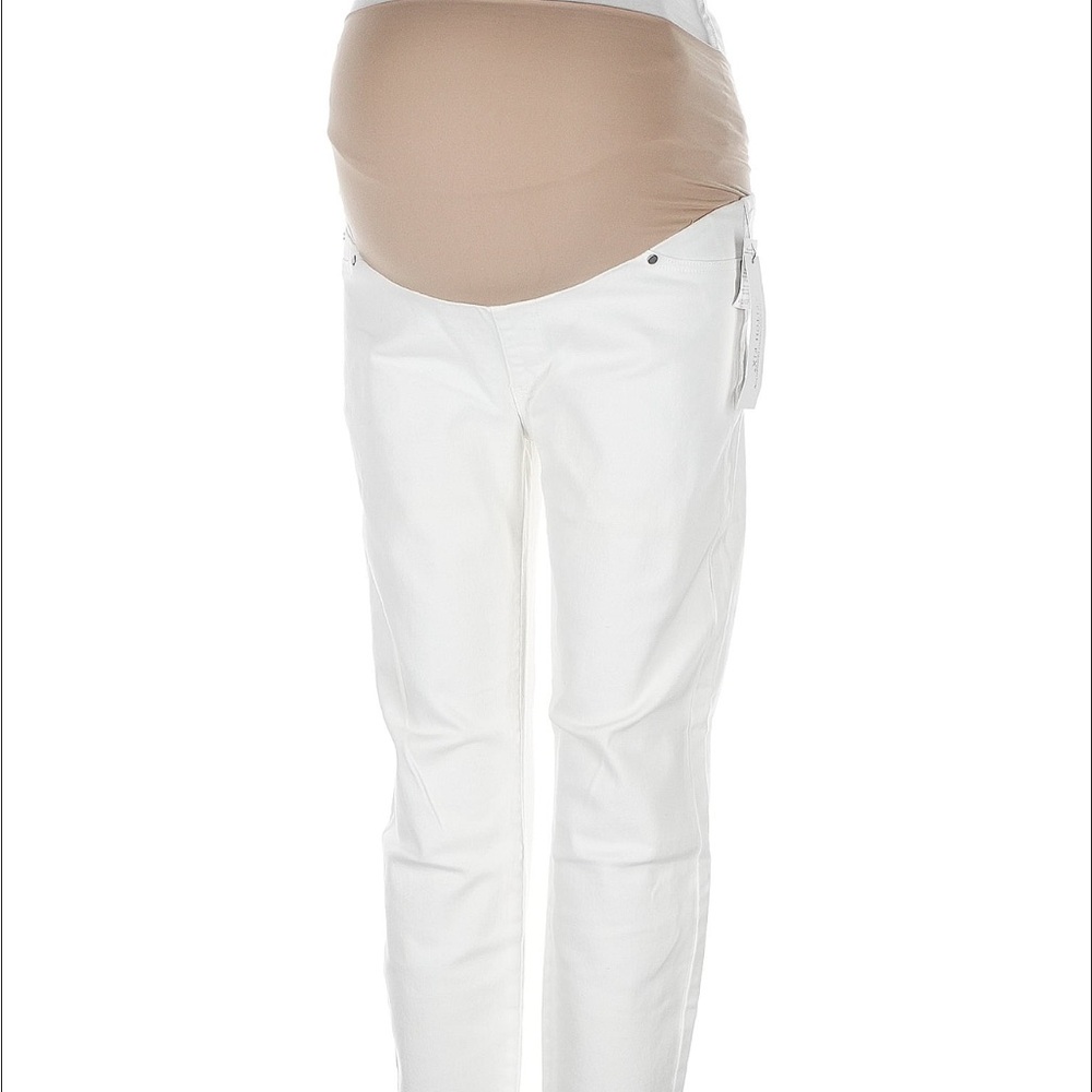 Liverpool Jeans Company Women's White Straight Leg Maternity Jeans